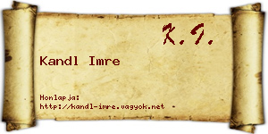 Kandl Imre névjegykártya
